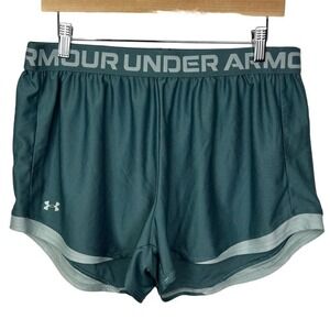 Under Armour Athletic Shorts Women's Play Up 2.0 Knit 3 Inch Training Green XL